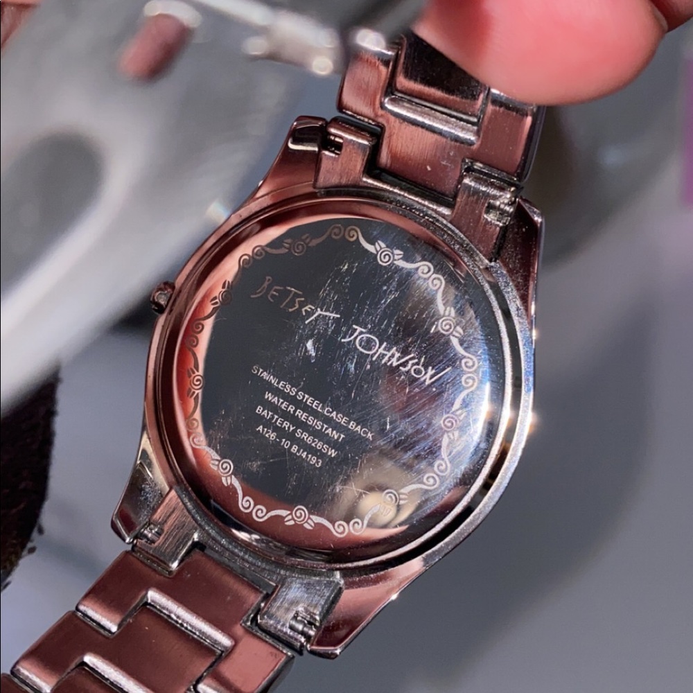 Betsy Johnson Silver Rhinestone Watch - Picture 2 of 2